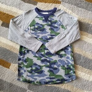 Hanna Andersson Camo Print Long Sleeve Tee Sz 120